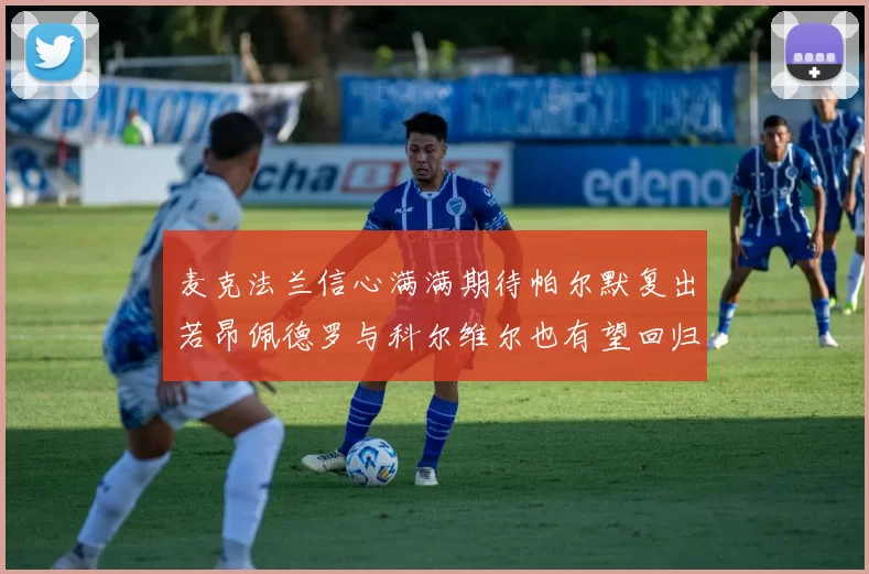 麦克法兰信心满满期待帕尔默复出若昂佩德罗与科尔维尔也有望回归